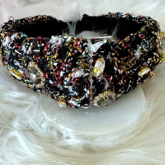 Top It Off Plaid Rhinestones Embellished Headband - Picture 4 of 11